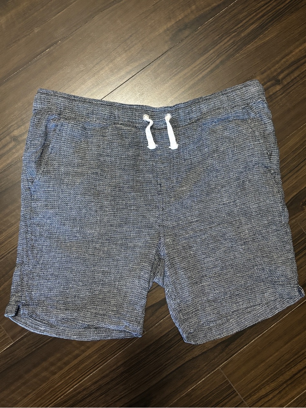 Men's Casual Knit Drawstring Shorts - Blue